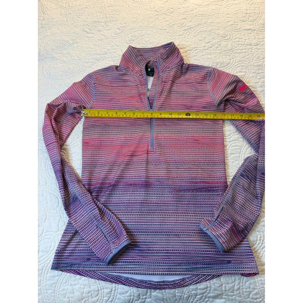 Nike Dri-FIT 1/4 Zip Pullover Womens Medium Pink Purple Sporty Y2K